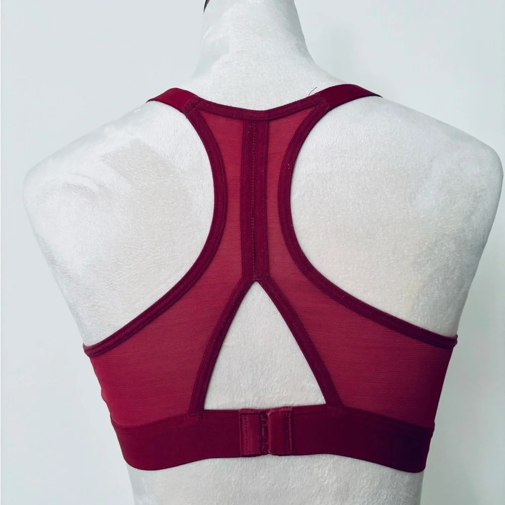 All In Motion Women's M Cranberry Red Racerback Adjustable Sports Bra - Picture 2 of 8